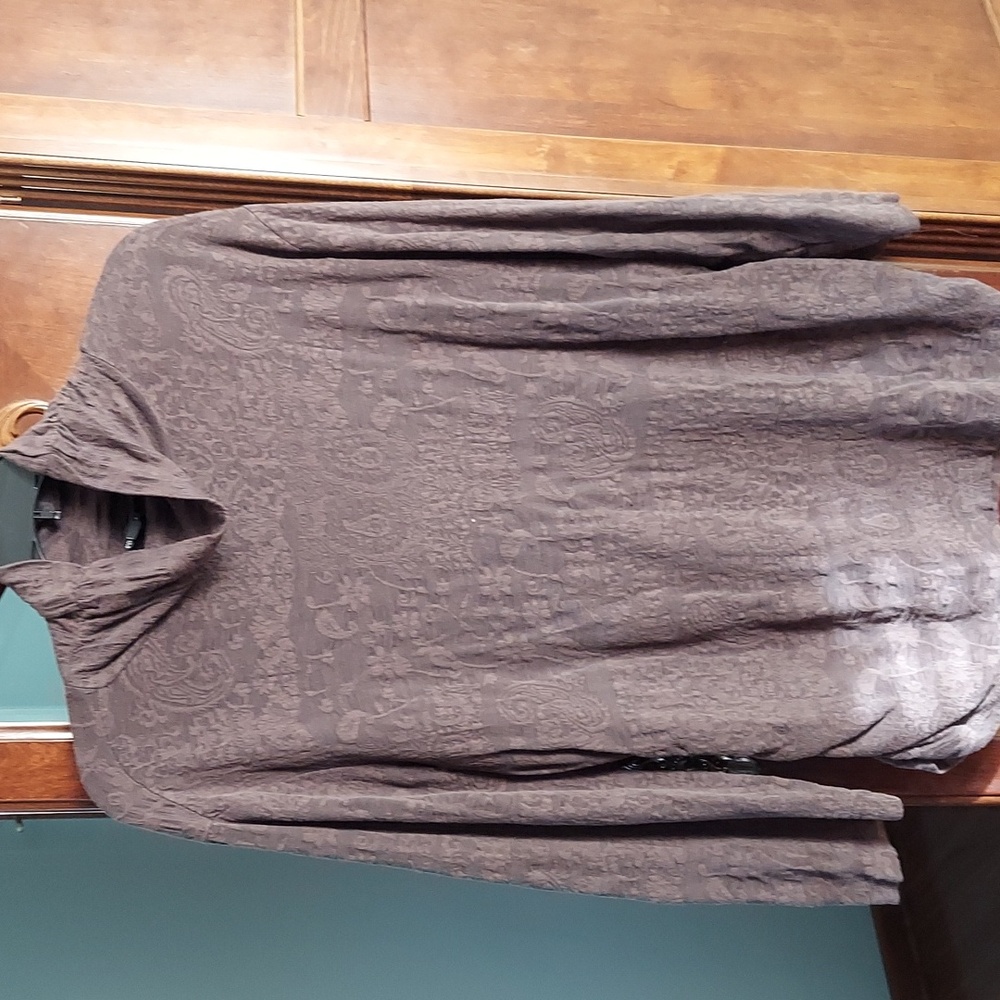 Rafaella brown burnout cowlneck